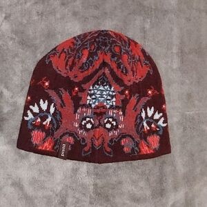 Pistil Red and Black Patterned Beanie